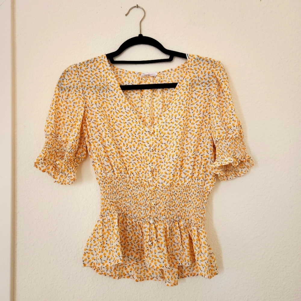 Yellow Floral Top